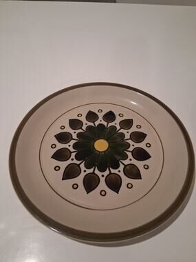Vintage 1970s Sears Montego Stoneware 12" Chop Plate Round Platter 4113 Japan